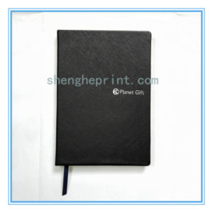 Writing Journal Black Faux Leather Cover Blank Pages